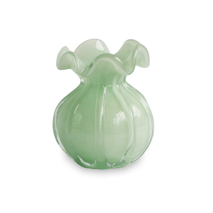 GLASS Vento Medium Round Bud Vase Jade