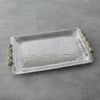 Garden Bamboo Metal Tray with Bamboo Handles