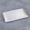 Garden Bamboo Metal Tray with Bamboo Handles
