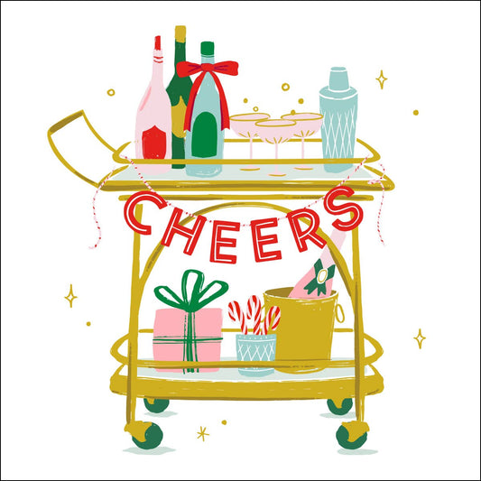 Holiday Cocktail Napkins | Cheers Holiday Bar Cart  - 20ct: Default Title