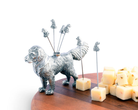 Pewter Retriever Cheese Picks