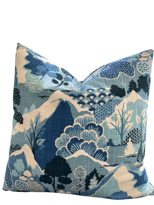 Gianna Landscape Throw Pillow with Feather Insert (22 inch)