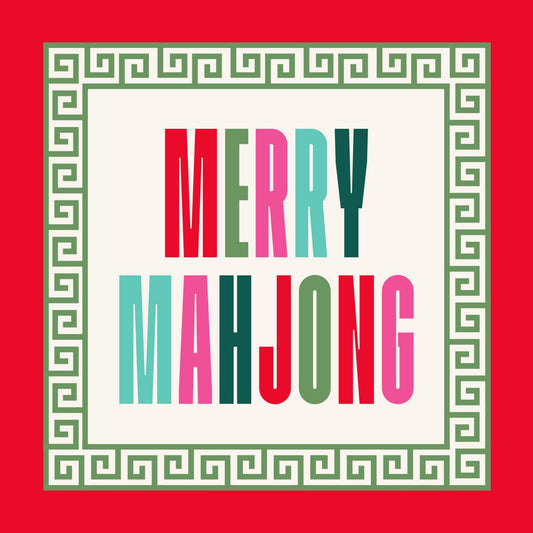 Holiday Cocktail Napkins | Merry Mahjong Set of 20