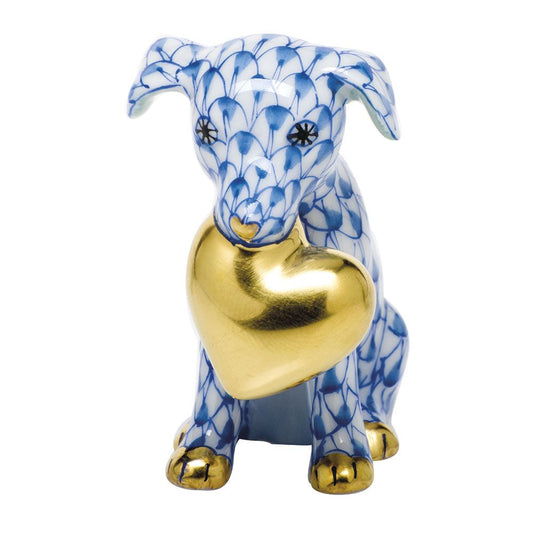 Herend Puppy Love Blue