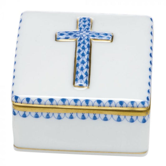 Herend Blue Prayer Box