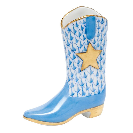 Herend Cowboy Boot Blue