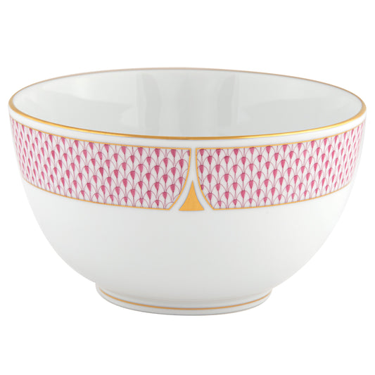 Herend Art Deco Raspberry Round Bowl