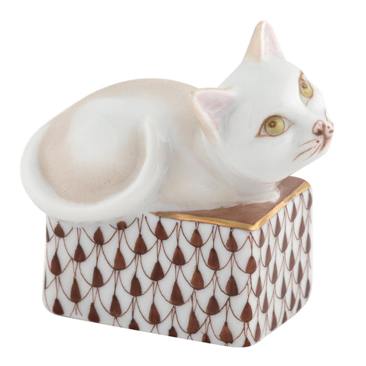 Herend Cat in a Box Chocolate