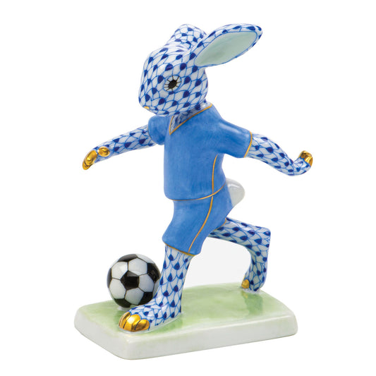 Herend Soccer Bunny Sapphire