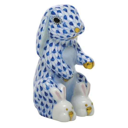 Herend Bunny with Slippers Sapphire