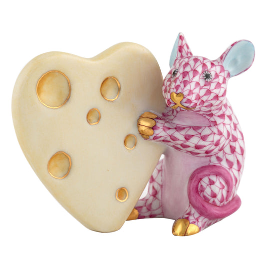 Herend Mouse with Cheese Raspberry