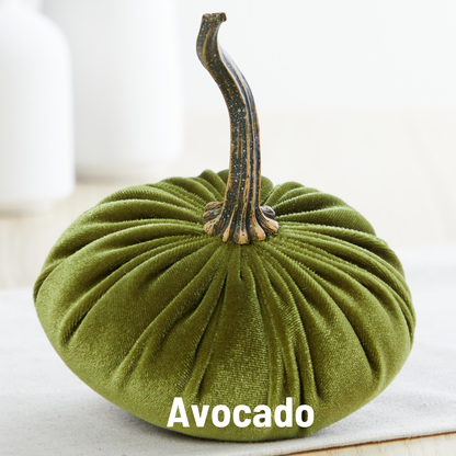 Pumpkin Small Velvet, Valentine's mantel, Autumn table, Gift: Fern