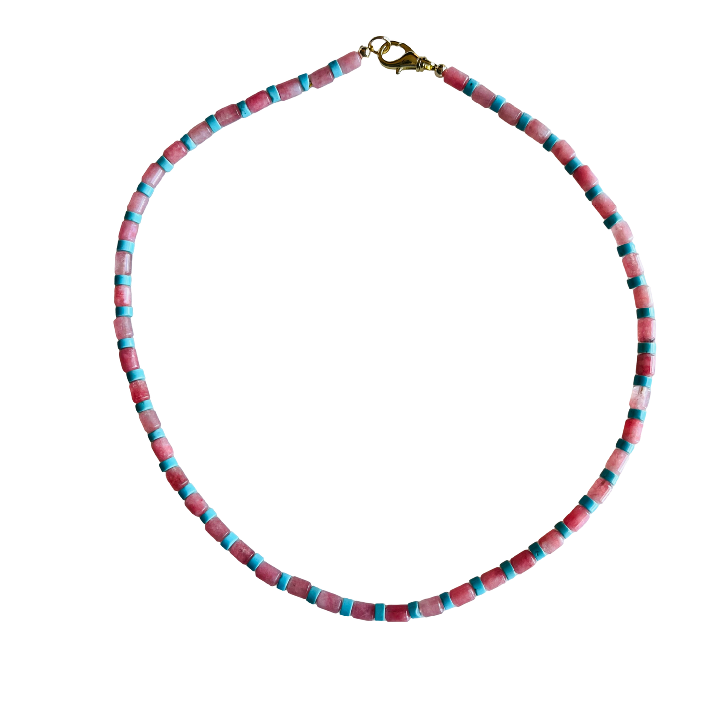 Dainty Cabana Necklace  : Hot Pink