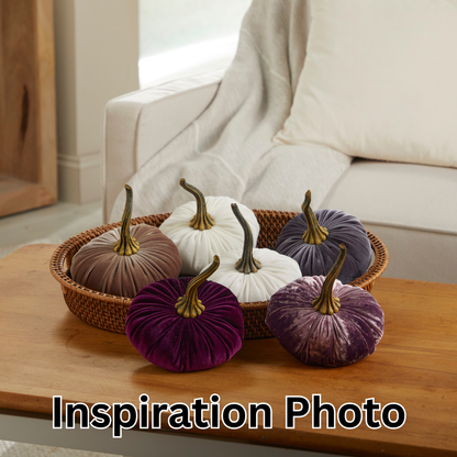 Pumpkin Large Velvet, Fall Mantel Decor, Halloween Table: Leopard