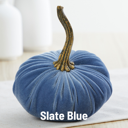 Pumpkin Small Velvet, Valentine's mantel, Autumn table, Gift: Fern
