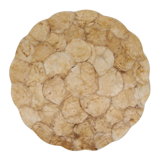 SALE Scalloped Capiz Placemat Champagne SALE