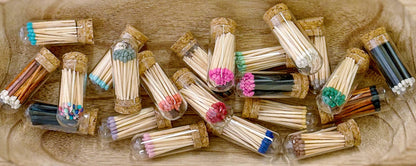 2" Matches + Mini Cloche - Colors of Your Choice + Strikers: White Tip