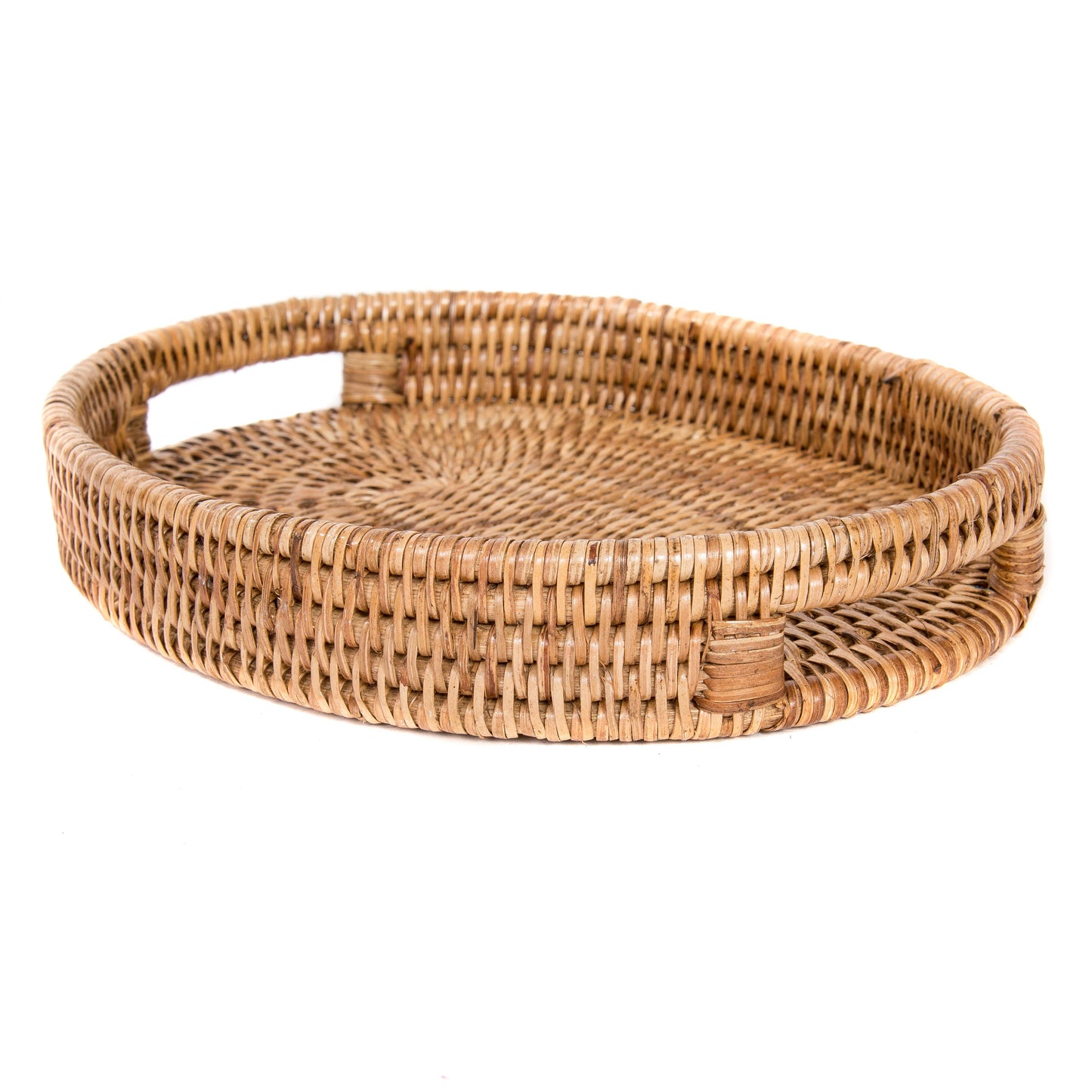 Rattan Oval Vanity Tray: Honey Brown