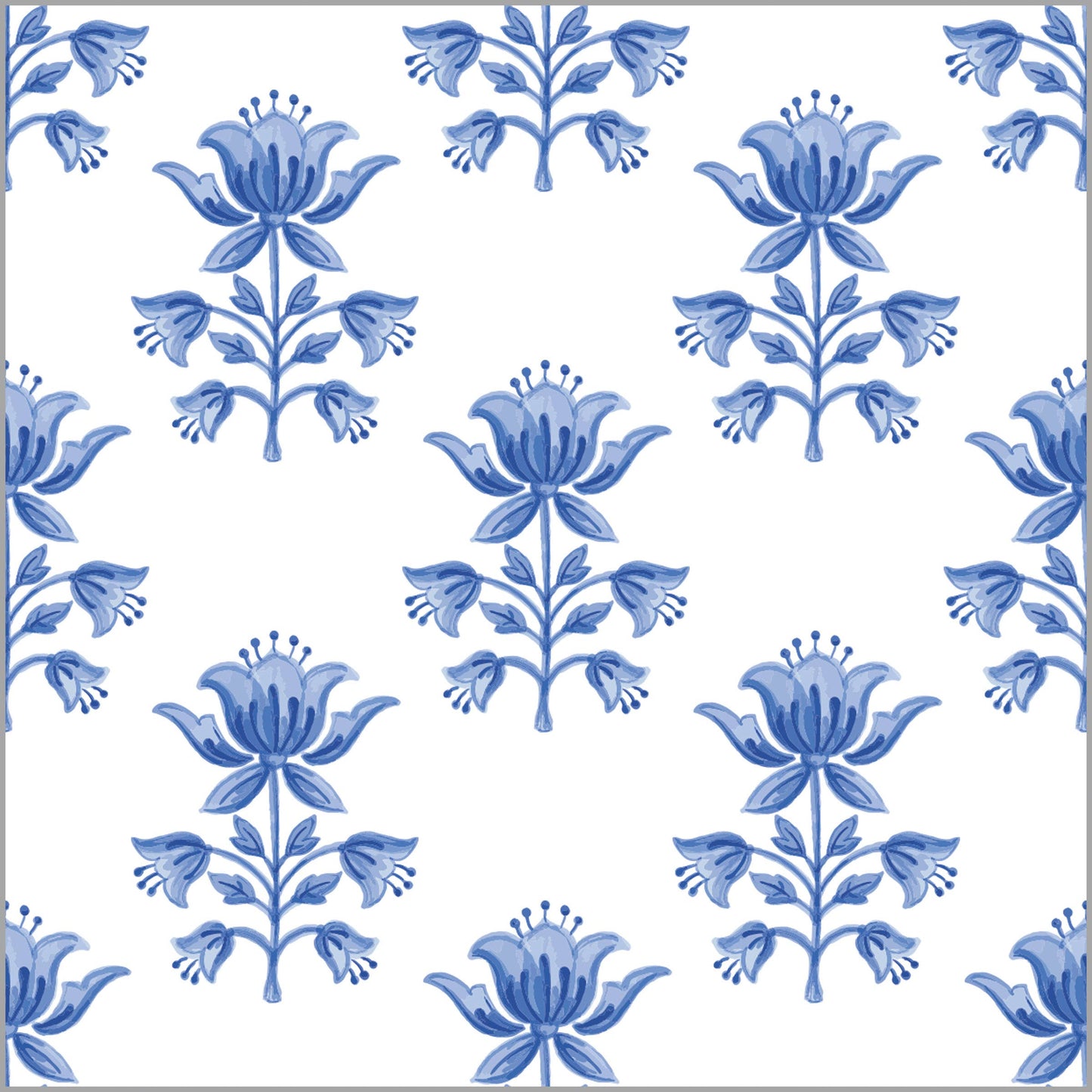 Continuous Roll Gift Wrap | Tulip Block Print