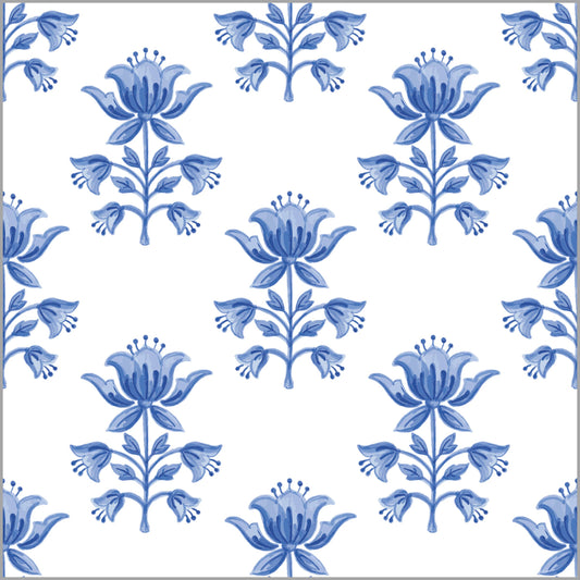 Continuous Roll Gift Wrap | Tulip Block Print