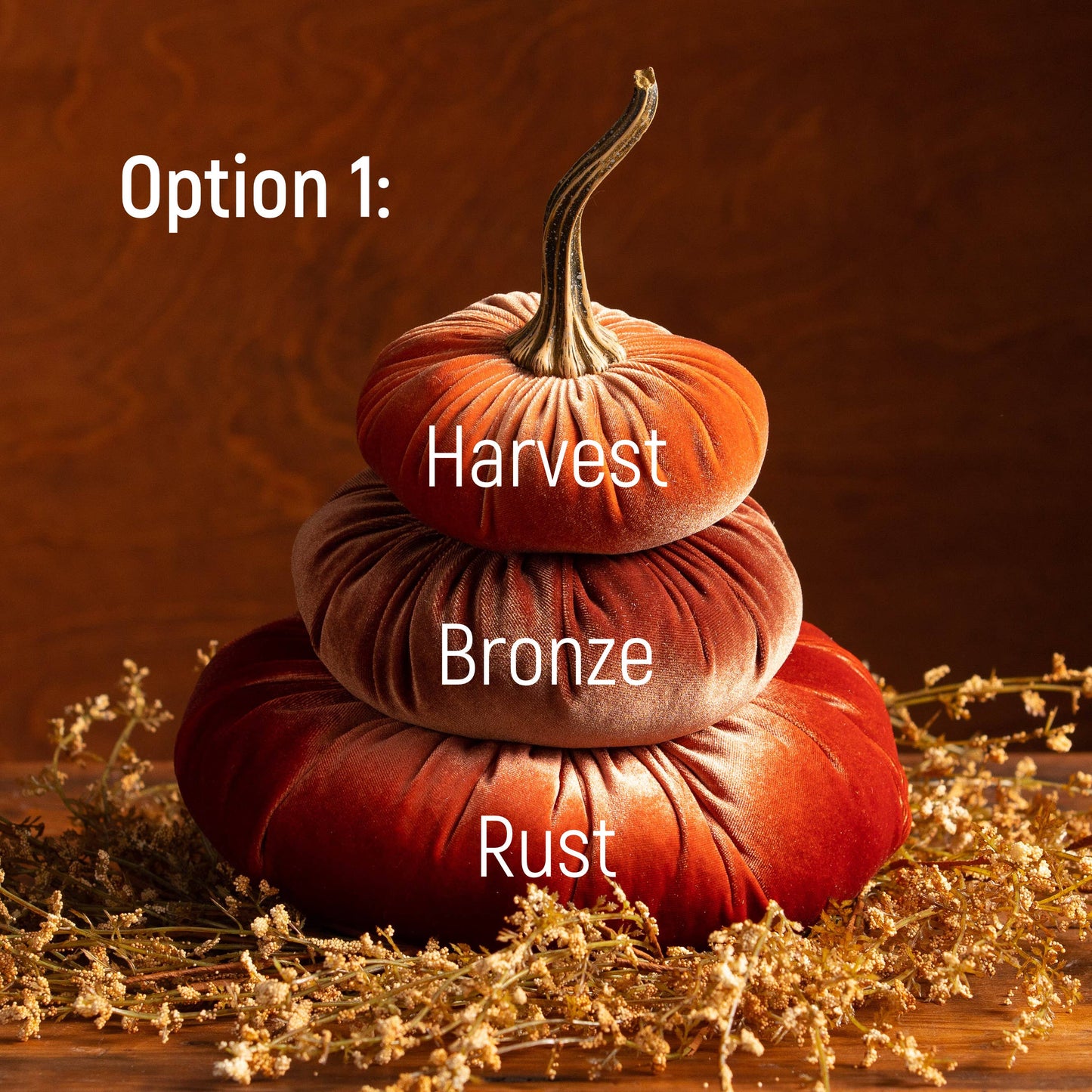 Velvet Pumpkin Stack, Thanksgiving centerpiece: Option 9: Hot Pink Ivory Pink