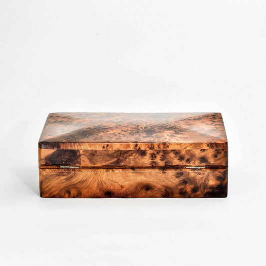 Handcarved Wooden Box Gift Burlwood