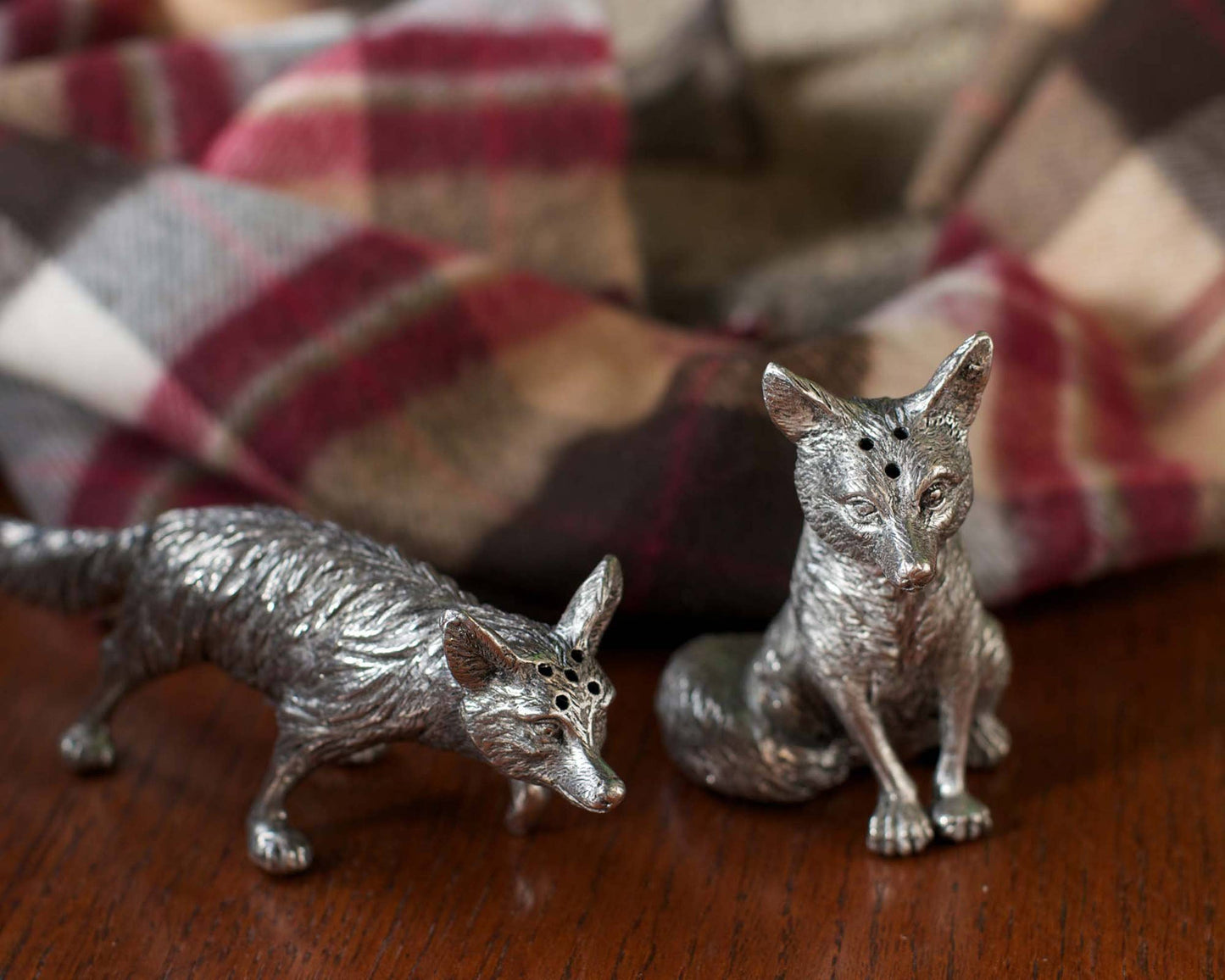 Pewter Foxes Salt & Pepper Set