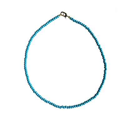 Dainty Candy Gemstone Necklace: Cadet Blue