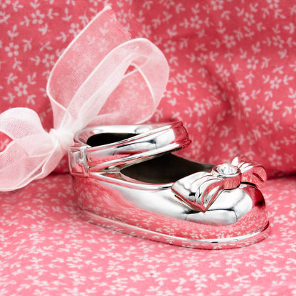 Baby Silver Plate Girl Mary Jane Shoe Room to Engrave