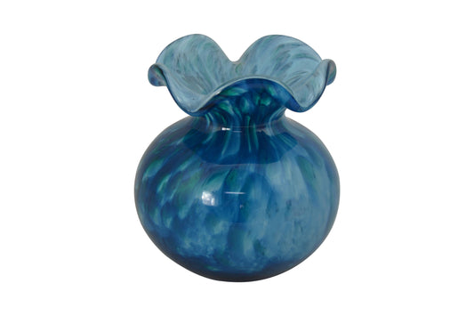 AQUA BLUE GLASS VASE