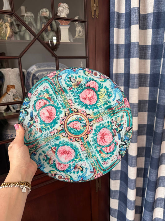 Grandmillennial China Plate Cutting Board: Rose Canton