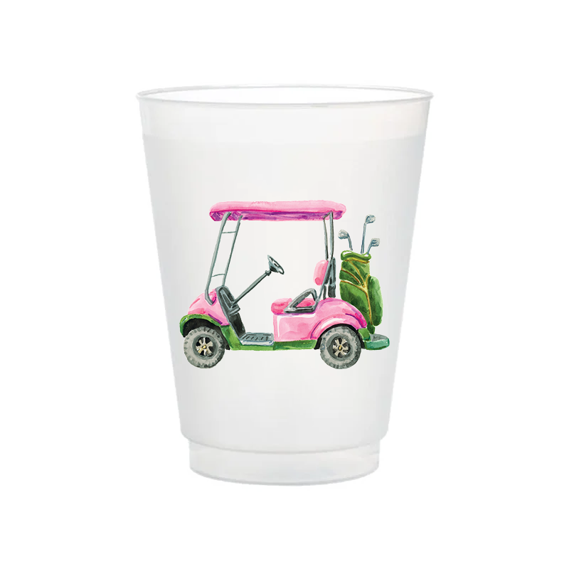 Golf Cart Frosted Cup