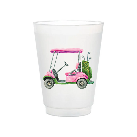 Golf Cart Frosted Cup