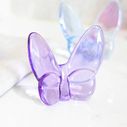 Le Mariposa Crystal Butterfly Figurine in Purple