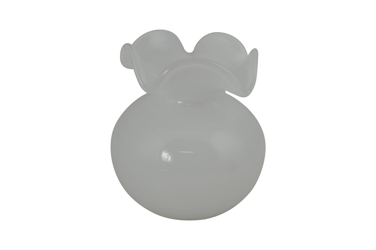 WHITE GLASS VASE