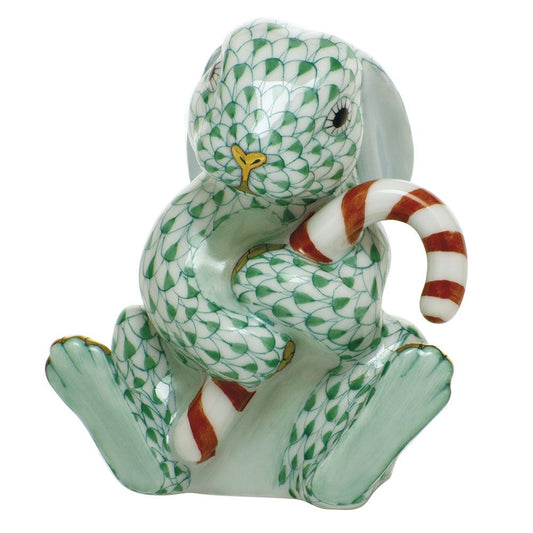 Herend Candy Cane Green Bunny