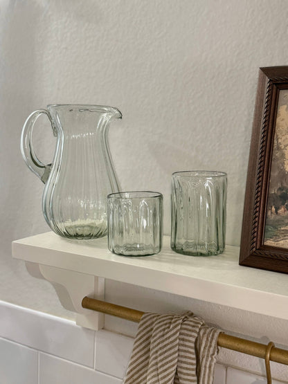 Handblown Fluted Pitcher: Small