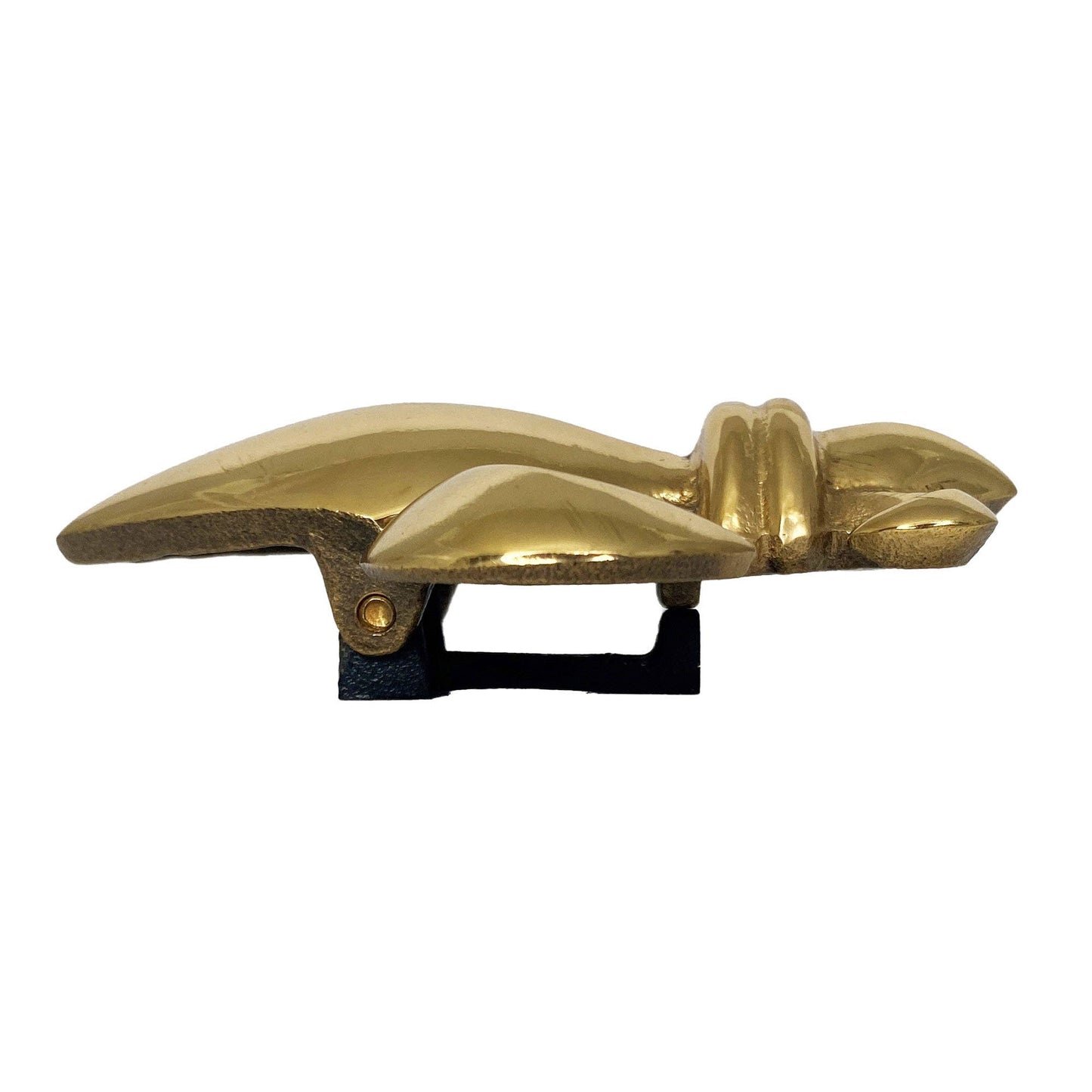 Fleur de Lys Door Knocker: Brass / 4.5H x 4.25W
