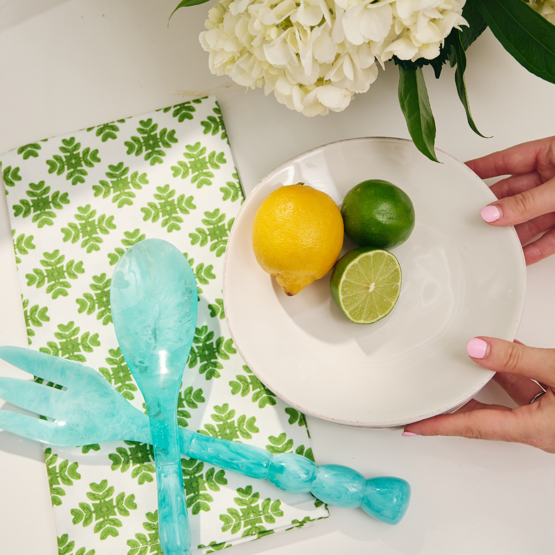 Bermuda Salad Servers, SumnerEdit: Blue