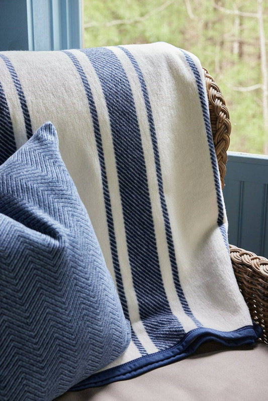Dockside Stripe Navy Blanket: Original