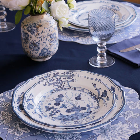 VIDA Faenza Blue & White Dinner Plate Set of 4