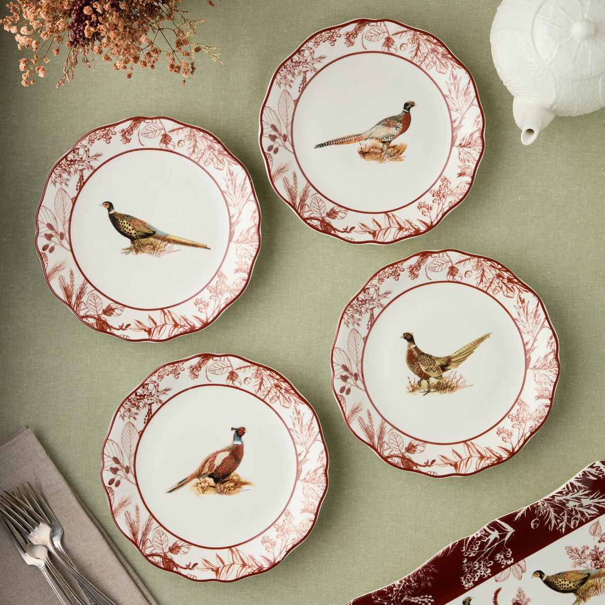 Pheasant Grove Salad Plate Set of 4