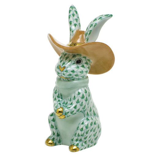 Herend Cowboy Bunny Green