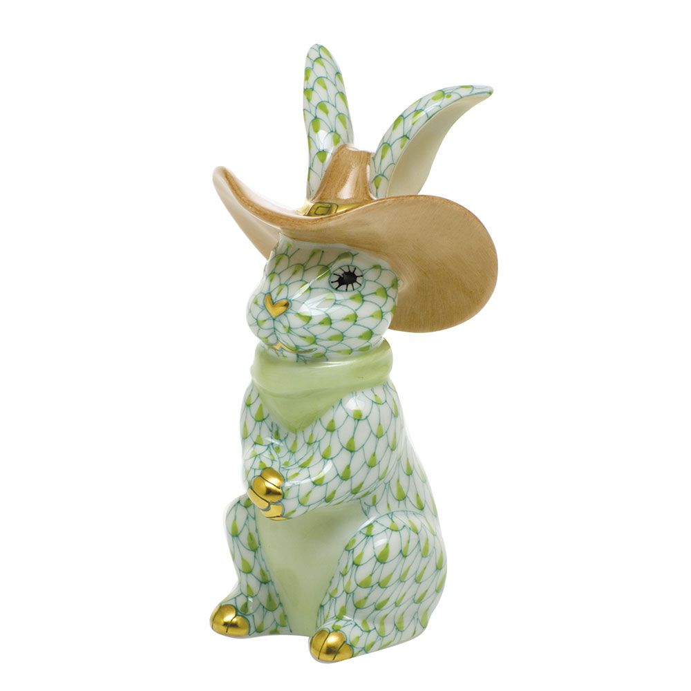 Herend Cowboy Bunny Keylime