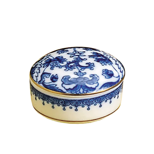 Mottahedeh Imperial Blue Round Small Box