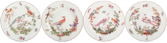 Mottahedeh Chelsea Bird Dinner Plates Set of 4