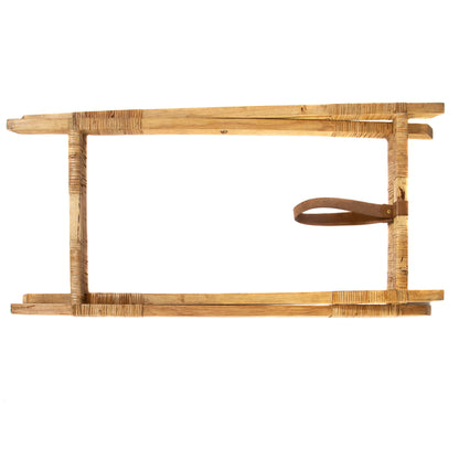 Rattan Butler Tray/Table: Honey Brown