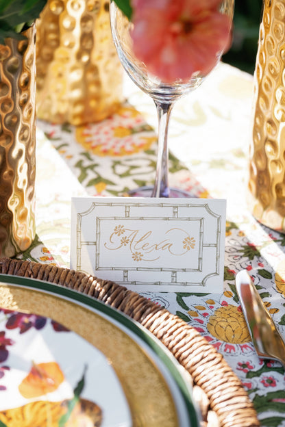 Bamboo Lattice Place Card Set of 10