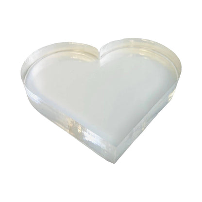 Clear Napkin Weight - Heart