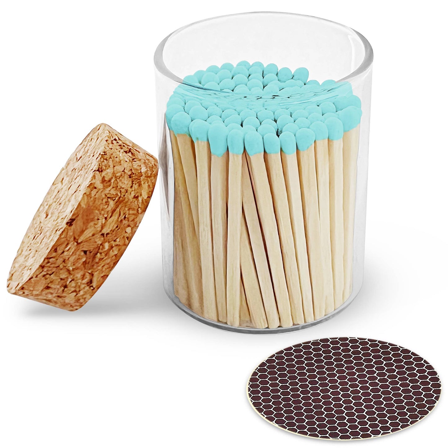 2" Matches in Cork Top Jar - Colors of Your Choice: Rainbow